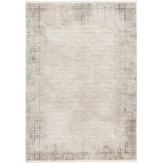 OBSESSION Teppich My Memphis grau, B:200cm H:8mm L:290cm, Polyester, Teppiche, Teppich, modernes 3D-Design, mit Bordüre und Fransen