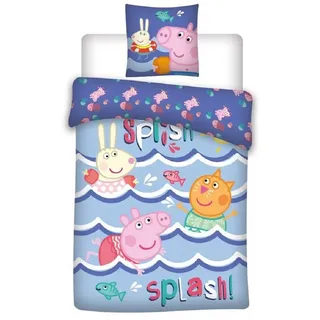Aymax Peppa Pig Splish Splash Mehrfarbig 140 x 200 cm + 65 x 65 cm