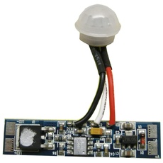 Jandei - Schalter mit PIR-Bewegungssensor auf PCB für LED-Streifen und Elektronik, Betrieb mit 12V und 24V DC, 96 W, reduzierte Größe für die Montage auf Aluminiumprofilen