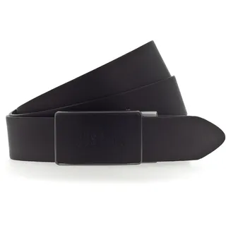 Koppelgürtel MUSTANG "Lucas", Herren, Gr. 11,5, schwarz, Rindsleder, unifarben, Gürtel Koppelgürtel, Schließe mit Logoschriftzug, modisch, 3,5 cm