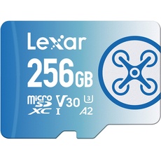 Lexar Fly Micro SD Karte 256GB, microSDXC UHS-I Karte, Bis Zu 160MB/s Lesegeschwindigkeit, Speicherkarte Micro SD, TF Karte Kompatibel mit DJI Drohne und Actioncam (LMSFLYX256G-BNNAA)