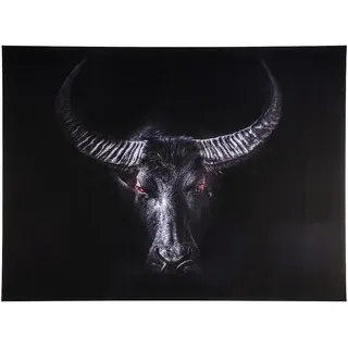 Euroart Wandbild 100 x 135 cm Black Taurus Holz Schwarz