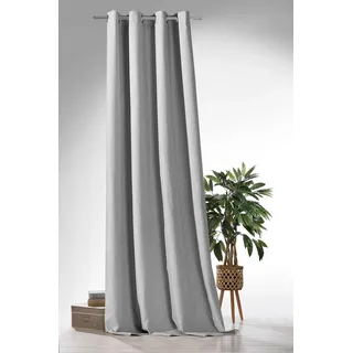 WECKBRODT Verdunkelungsvorhang Blackout Ösen 135 x 245 cm Grau 1 Stk.