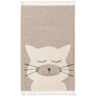 benuta Kinderteppich Momo, rechteckig, Höhe: 11 mm, Kunstfaser, Berber, Ethno-Style, Wohnzimmer beige|weiß 160 cm x 230 cm x 11 mm