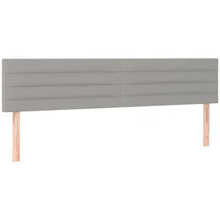 vidaXL Kopfteile Hellgrau 180x5x78/88 cm Stoff - Grau