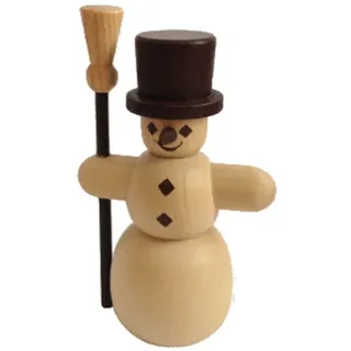 Schneemann 7 cm Figur Tischdeko Erzgebirge NEU Seiffen Schnee Weihnachten natur