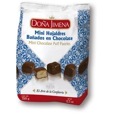 DOÑA JIMENA – Blätterteigplätzchen mit Milchschokoladenüberzug, höchste Qualität, typisches Weihnachtsgebäck, handwerklich hergestelltes Rezept, 350 g