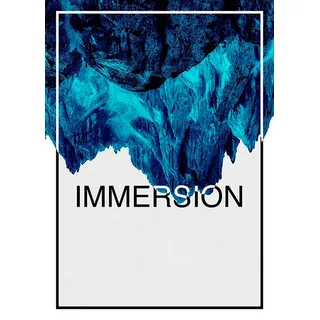 Komar Poster »Immersion Blue«, Abstrakt-Sprüche & Texte, (1 St.), Kinderzimmer, Schlafzimmer, Wohnzimmer, bunt