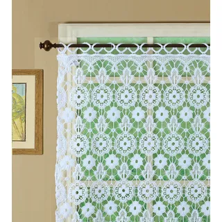 Today's Curtain Medaillon Makramee Panel 160 cm, Weiß, 48 B x 63 L