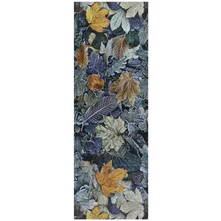 Atticgo Vinyl-Küchenteppich Blau Ricci 52/100 cm , Textil , Baum/Pflanze/Natur , Rechteckig , 52x100 cm , waschbar, antistatisch, leicht zusammenrollbar, rutschfeste Unterfläche , Teppiche und Böden, Teppiche, Teppichläufer, Küchenteppiche