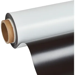 Magnetfolie zum Bedrucken, weiß 0.85 mm | 1270 mm | 10 m, Ferrit|PVC