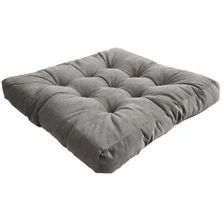 qing yun Stuhlkissen, 10 cm dick, 55 x 55 cm, weiches Stuhlkissen, große Stuhlkissen, Cord-Sitzpolster für Boden, Erkerfenster, Garten (55 x 55 cm, Grau-a)