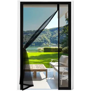 fillis Fliegengitter Tür 110 x 220 cm Schwarz