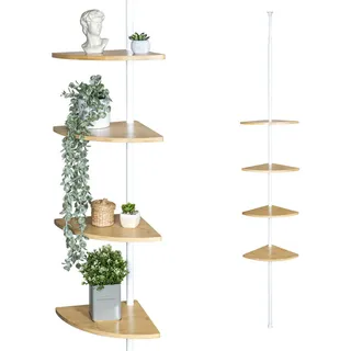 bremermann Wandregal, weiß , Metall , 30x290x30 cm , Wohnzimmer, Regale, Bücherregale