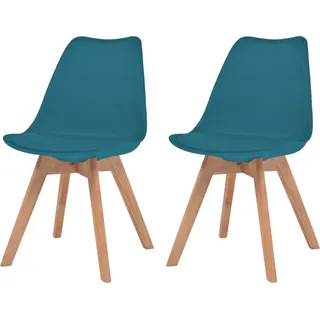 Esszimmerstühle 2 Stk. Türkis Kunststoff - Türkis