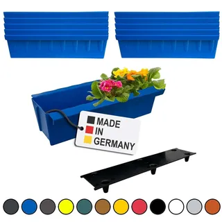 Paletten Blumenkasten 10er-Set Blau Einsatz zum an- & Einhängen Pflanzkasten