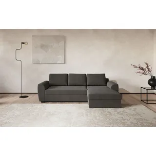Cotta Eckcouch Polyester 3-Sitzer Grau