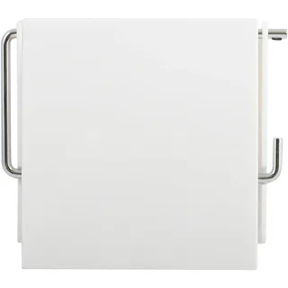 MSV Toilettenpapierhalter WC Rollenhalter Papierhalter Klopapierhalter mit Klappe - Weiß