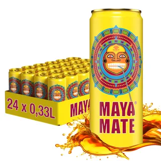 Maya Mate | herb frischer Mate-Geschmack | koffeinhaltig (21,5 g / 100 ml) | 330 ml Dosen, 24er Pack, Einweg (24 x 330 ml)
