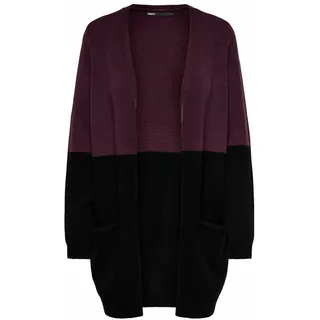 ONLY Damen Onlqueen L/S Long Cardigan KNT Noos Strickjacke, Windsor Winestripes:w. Black,XS