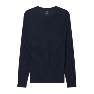 A|X Armani Exchange für Herren. XM002161AF20139UB101 Pullover mit Rundhalsausschnitt navyblau (L), Weiß, Lässig, Baumwolle, Langarm