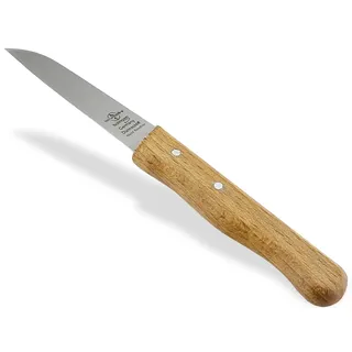 Gemüsemesser Solingen Schälmesser Made in Germany Obstmesser mit Nicht Rostfreier Messerklinge Küchenmesser mit Holzgriff aus Buche Universal Messer mit Extra Scharfem Schnitt für Obst und Gemüse