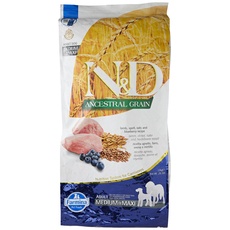 Bild von N&D Low Ancestral Grain Lamm, Dinkel, Hafer & Heidelbeere Adult Medium Maxi 12 kg