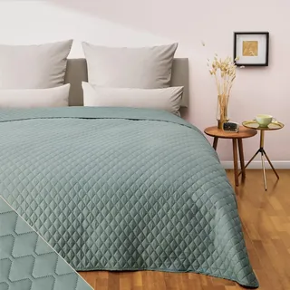 Blumtal Tagesdecke Bettüberwurf 220 x 240 cm Grün