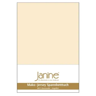 JANINE Spannbettlaken Jersey 90 x 190 - 100 x 200 cm leinen