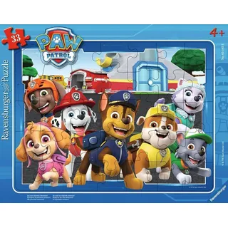 Ravensburger 05145 - Paw Patrol, Auf zum nächsten Abenteuer!, Rahmenpuzzle, 33 Teile