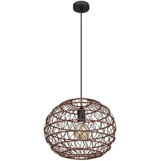 Globo Hängeleuchte , Schwarz, Dunkelbraun , Metall, Kunststoff, Papier , 120 cm , Lampen & Leuchten, Leuchtenserien