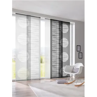 Schiebegardine HEINE HOME Gr. 1, grau (anthrazit), B:60cm H:145cm, Polyester, Gardinen, Schiebegardine