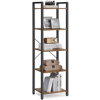 VASAGLE Bücherregal 30 x 40 x 153 cm vintagebraun-tintenschwarz