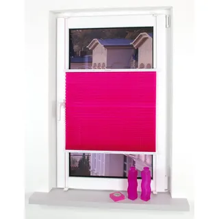 Klemmfix Plissee verspannt 45 x 150 cm rot