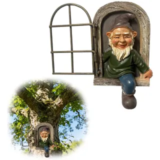 JIAMIAN Gartenzwerge Wetterfest Frostsicher, Gartenzwerge Wetterfest, Garden GNOME Statue, Gartenzwerg Lustig Gartendekom, Outdoor Garten Zwerge, Gartendeko(C)