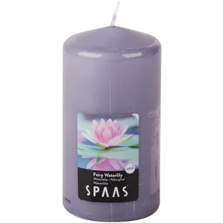 Spaas Fairy Waterlily Stumpenkerze 80 x 150 mm grau