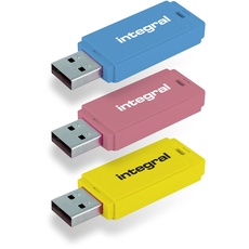 Integral 32GB Neon USB 2.0 Flash-Laufwerk 3er-Pack (Blau/Pink/Gelb)