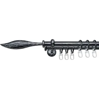 Liedeco Gardinenstange »Esp Blatt« Ø 16 mm 2 läufig-läufig Fixmaß, silberfarben