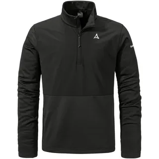 Schöffel Herren Jersey Style Salza MNS, schnelltrocknendes Radtrikot mit Rückentasche, wärmendes MTB Jersey, Funktionsshirt mit integriertem Brillentuch, Black, 54