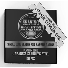 Shaving Revolution 100x Rasiermesser Klingen - Barber Rasierklingen Rasiermesser 100x Rasierklingen Messer Aus Rostfreiem Stahl