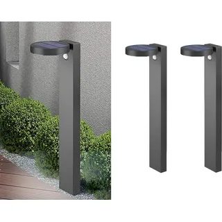 LED Solar Wegeleuchten Set Außenleuchten Pollerleuchte Solarlampe für den Garten