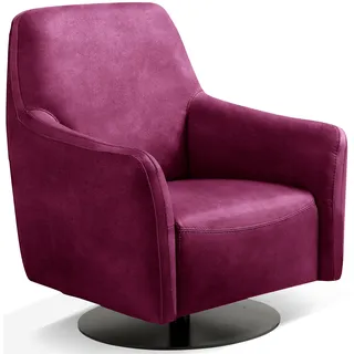 Egoitaliano Sessel »Felicity Drehsessel mit Wippfunktion, kompakt und bequem, Loungesessel« Solitärsessel drehbar mit Wipp-Funktion, pink