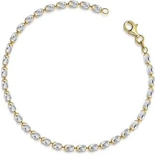 FIRETTI Schmuck Geschenk Armband Kugelkette aus Silber 925 goldfarben 19