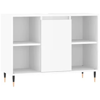 Badschrank Hochglanz-Weiß 80x33x60 cm Holzwerkstoff - Weiß