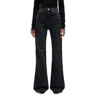 7 For All Mankind Women's MODERN Dojo Bottomline Jeans, Black, 27W