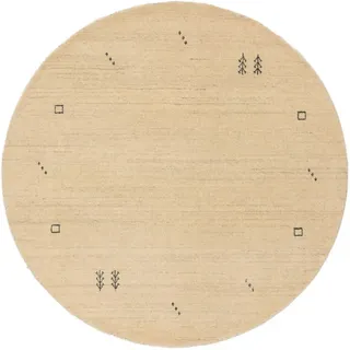 benuta Nest Wollteppich rund Jamal Cream ø 200 cm rund , Creme , Textil , Orientalisch , Rund , 200x200 cm , Gots , pflegeleicht , Teppiche und Böden, Teppiche, Schafwollteppiche