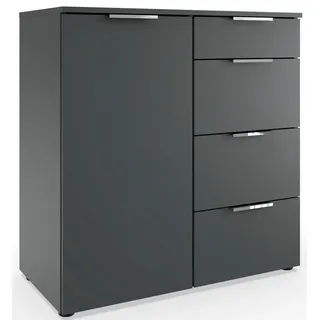 WIMEX Kombikommode 81 x 84 x 41 cm grau / schwarz
