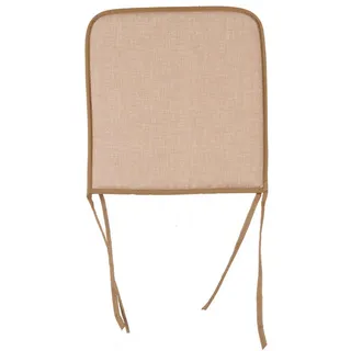 Giftdecor Stuhlkissen mit Schleifen 38/38 cm , Beige , Kunststoff , Heimtextilien, Wohntextilien, Sitzkissen