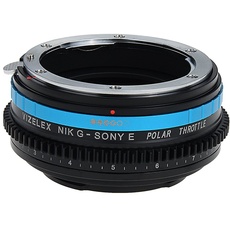 Vizelex Polar Throttle Lens Adapter Compatible with Nikon F-Mount G-Type Lenses on Sony E-Mount Cameras - by Fotodiox Pro