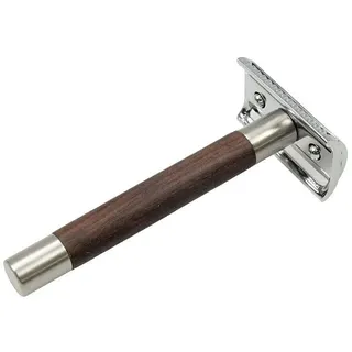Rasierhobel RAZOLUTION 2Edge Edelstahl-Griff mit Walnussholz Solingen Germany